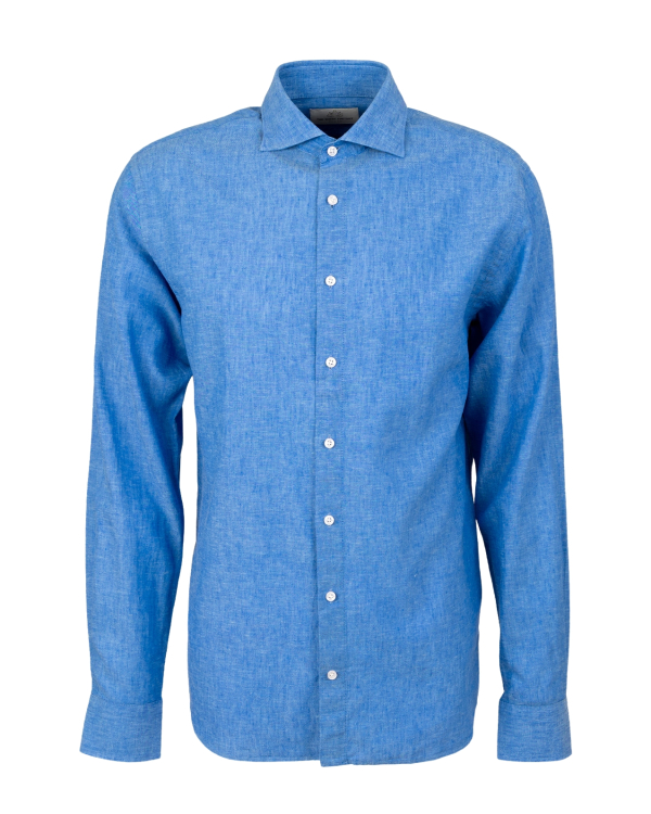 Azores Kornblå Linneskjorta