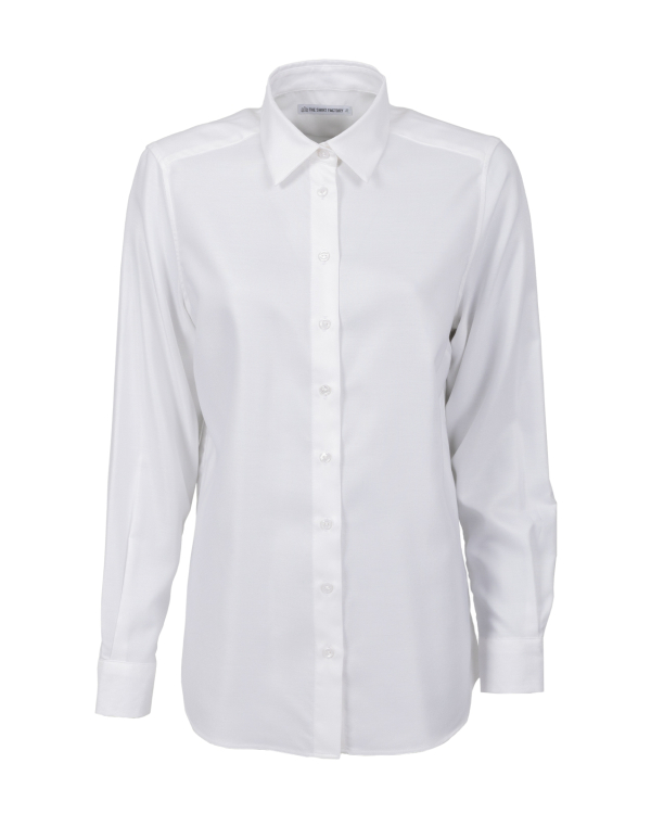 Ellie Tencel Luxe Vit Blus