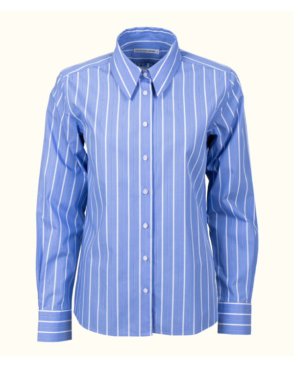 Victoria Atlantic Stripe Blå Skjorta