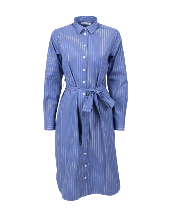 Ella Long Vinted Stripe Blå Klänning