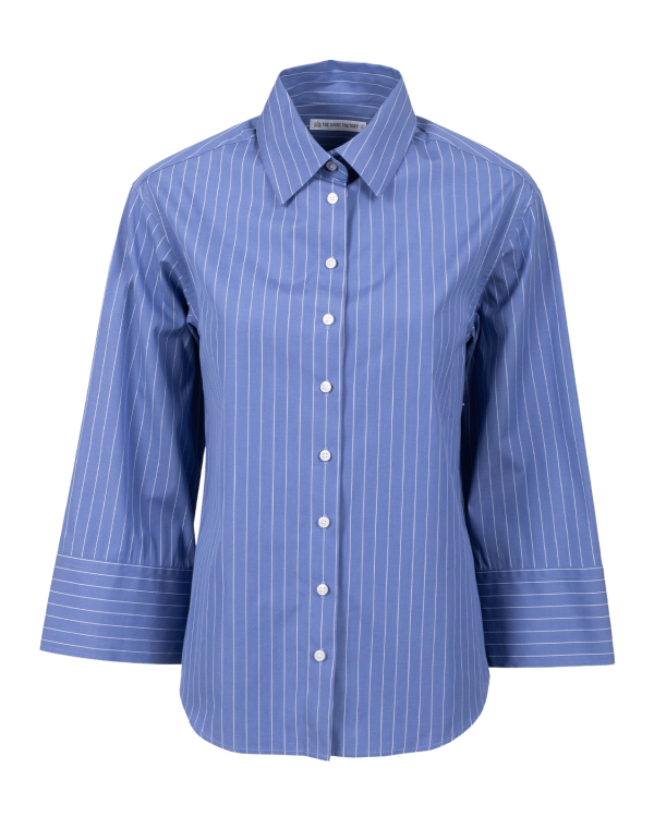 Emilia Vinted Stripe Blå Skjorta