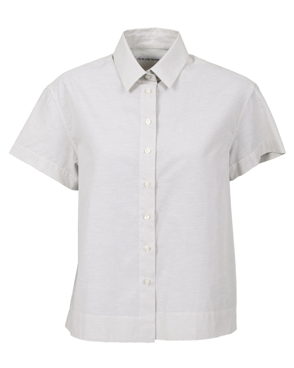 Esme Breezy Linen Silvergrå Skjorta