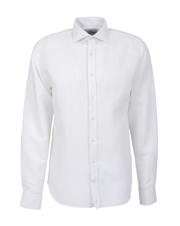 Corfu Vit Linneskjorta