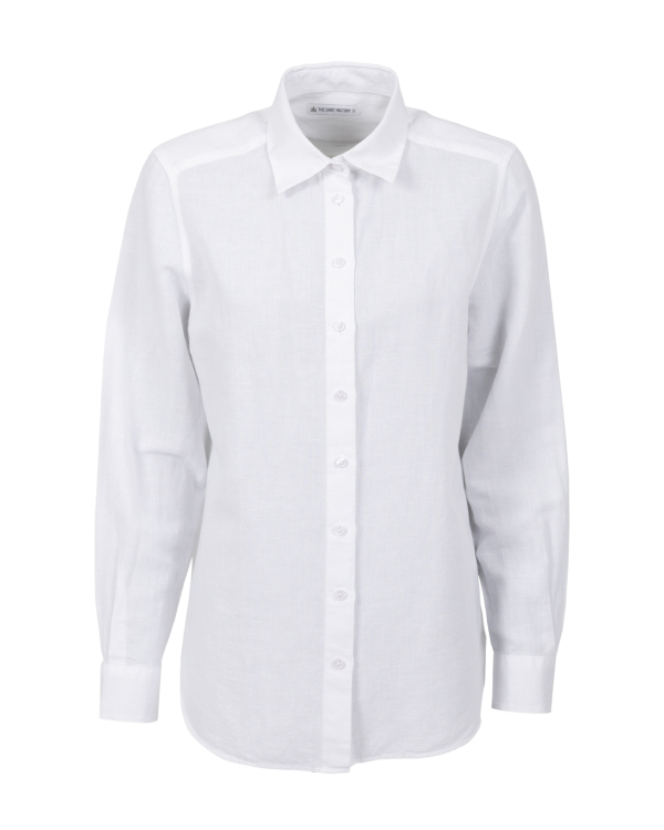 Ellie Corfu Vit Linneskjorta