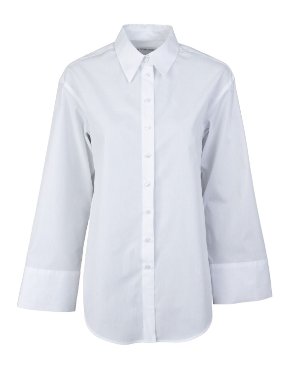 Caroline Cotton Poplin Vit Skjorta