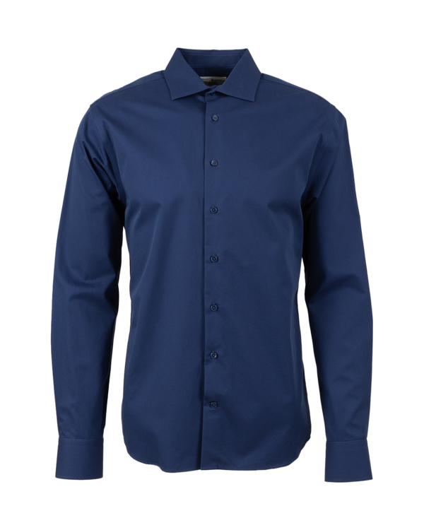 Grand Twill Strykfri Mörkblå Skjorta