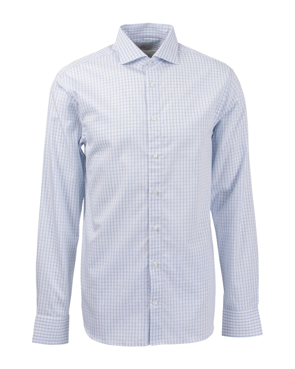 Langham Luxe Blårutig Skjorta