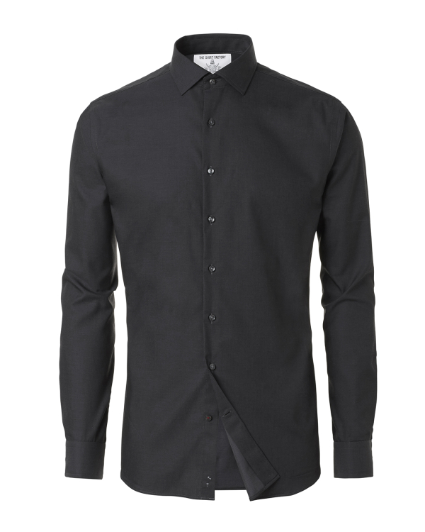 Grand Twill Strykfri Mörkgrå Skjorta