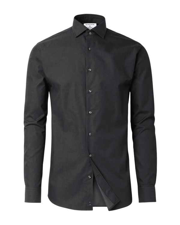 Grand Twill Strykfri Mörkgrå Skjorta